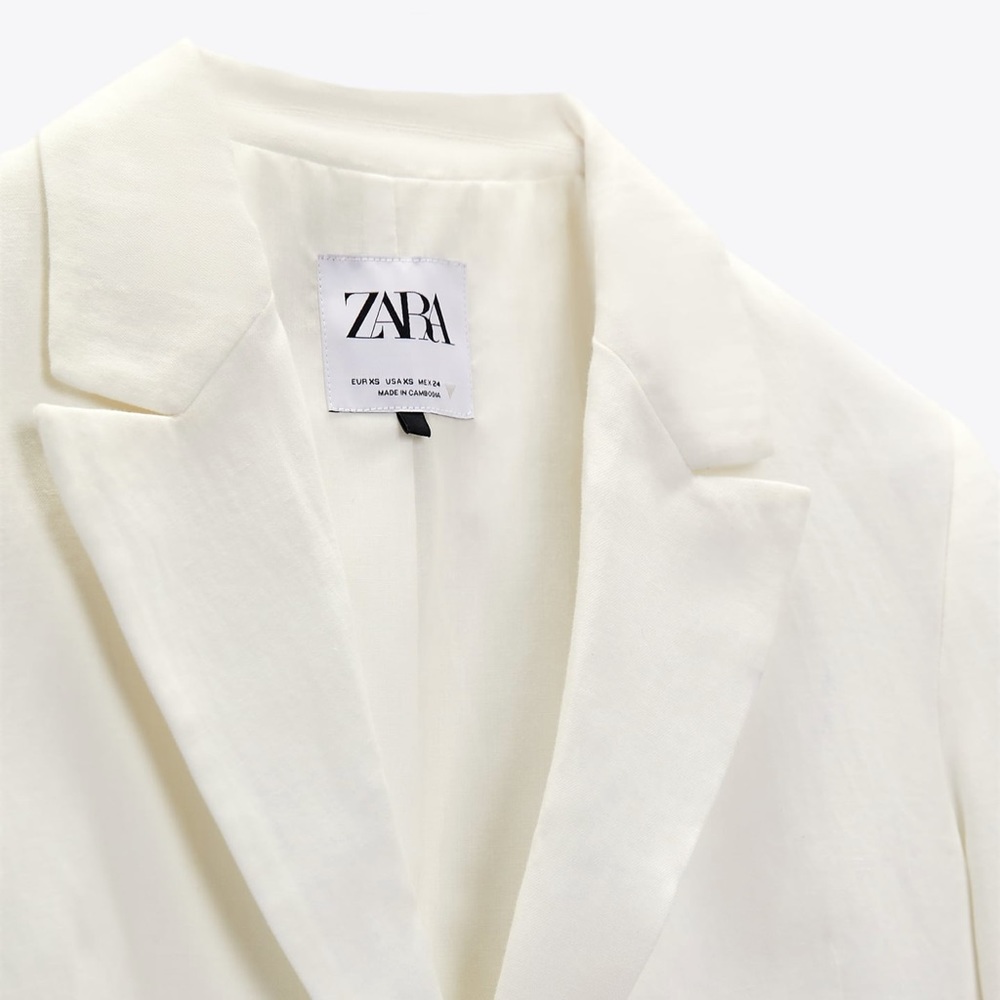 Zara Women's Cream Blazer - Picture 2 of 5